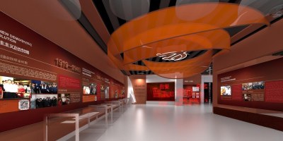 现代党建展厅3D模型下载